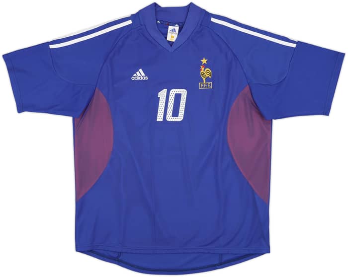 2002-04 France Home Shirt Zidane #10 - 9/10 - (XL)