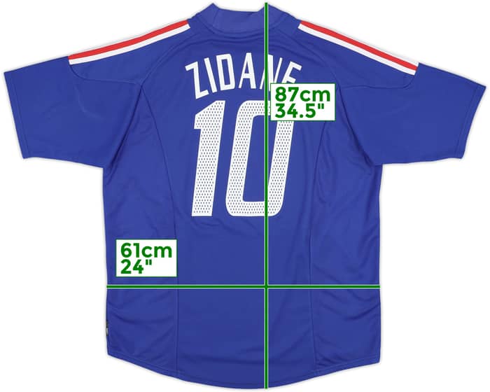 2002-04 France Home Shirt Zidane #10 - 9/10 - (XL)