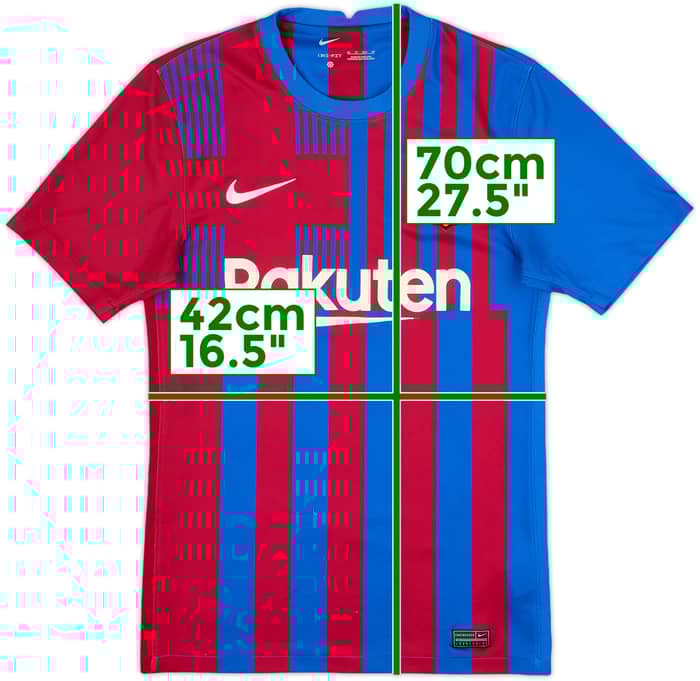 2021-22 Barcelona Home Shirt - 8/10 - (XS)