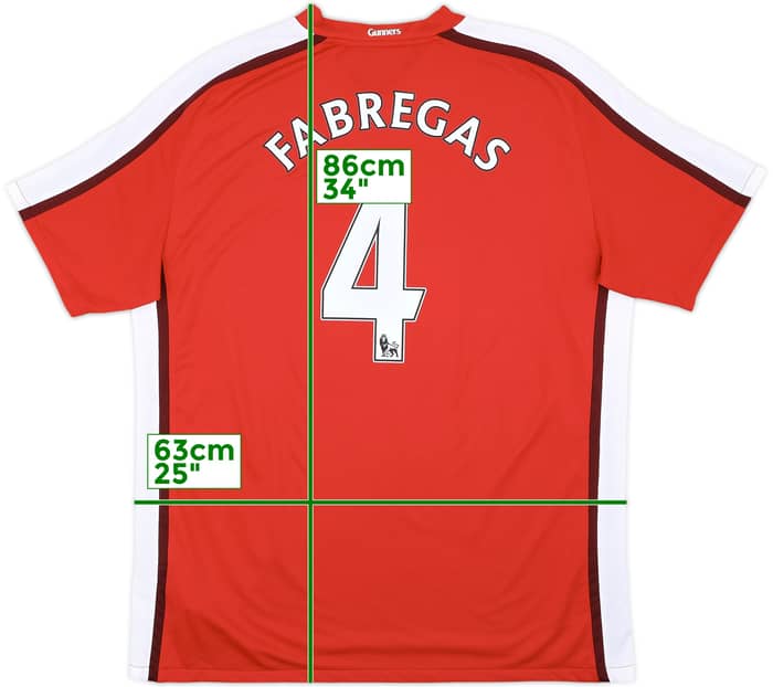 2008-10 Arsenal Home Shirt Fabregas #4 - 10/10 - (XXL)