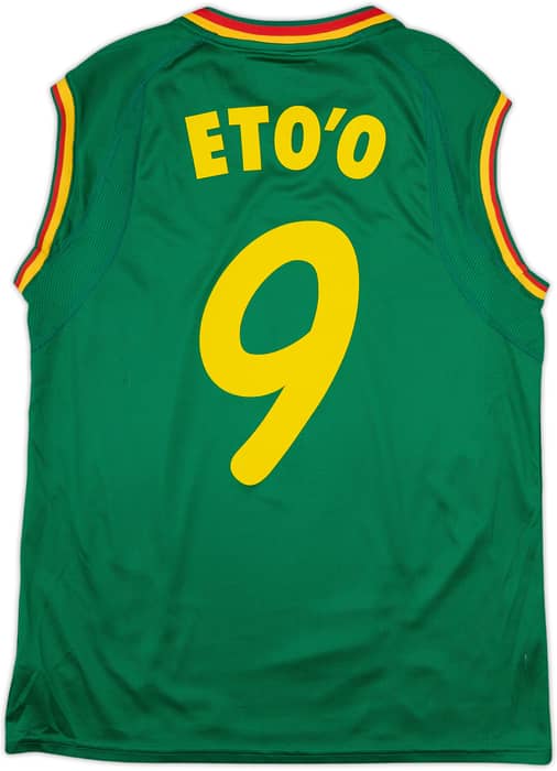 2002 Cameroon Home Vest Shirt Eto'o #9 - 8/10 - (L)