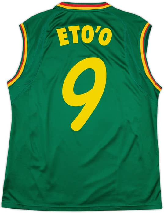 2002 Cameroon Home Vest Shirt Eto'o #9 - 8/10 - (XL)