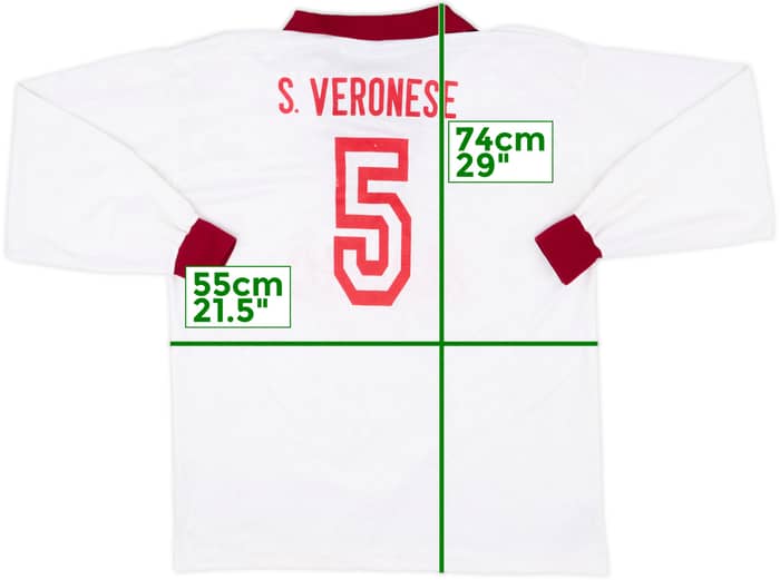 1995-96 Reggina Away Shirt S. Veronese #5 - 9/10 - (XL)
