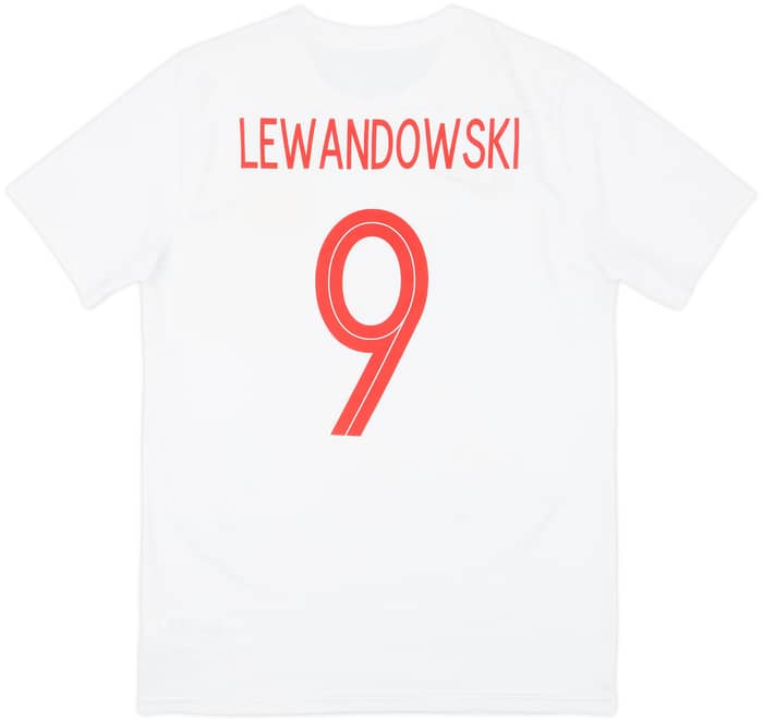 2020-21 Poland Basic Home Shirt Lewandowski #9 - 9/10 - (S)