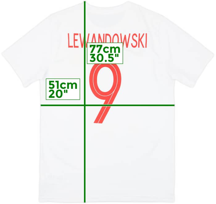 2020-21 Poland Basic Home Shirt Lewandowski #9 - 9/10 - (S)