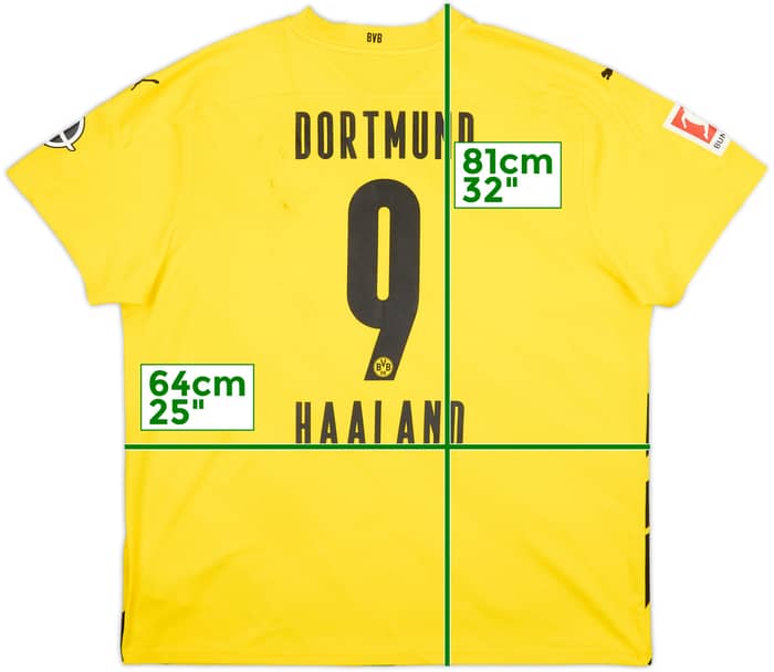 2020-21 Borussia Dortmund Home Shirt Haaland #9 - 6/10 - (3XL)