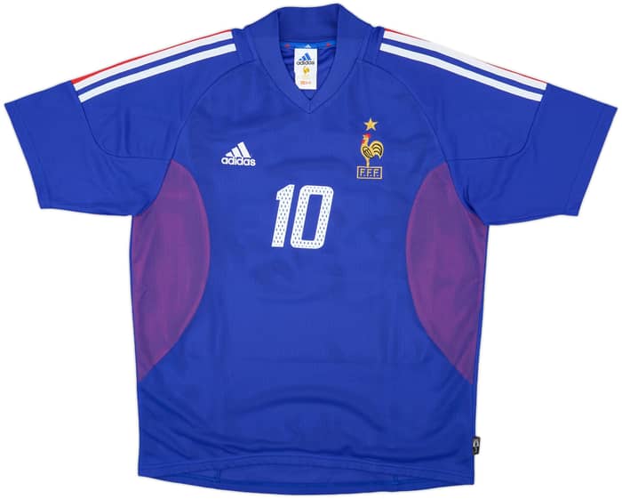 2002-04 France Home Shirt Zidane #10 - 8/10 - (M)