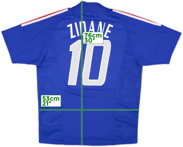2002-04 France Home Shirt Zidane #10 - 8/10 - (M)