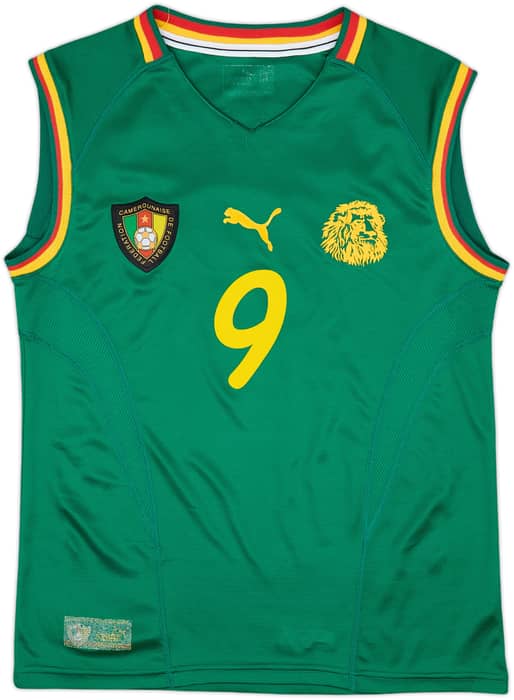 2002 Cameroon Home Vest Shirt Eto'o #9 - 4/10 - (M)