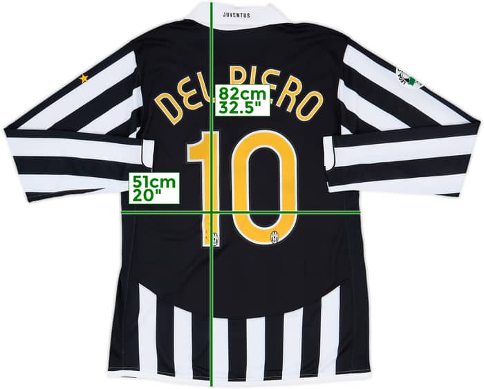 2006-07 Juventus Player Issue Home L/S Shirt Del Piero #10 - 7/10 - (L)