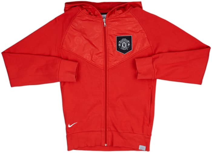 2006-07 Manchester United Nike Hooded Sweat Top - 10/10 - (M)