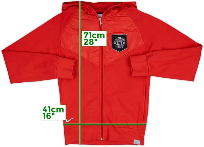 2006-07 Manchester United Nike Hooded Sweat Top - 10/10 - (M)