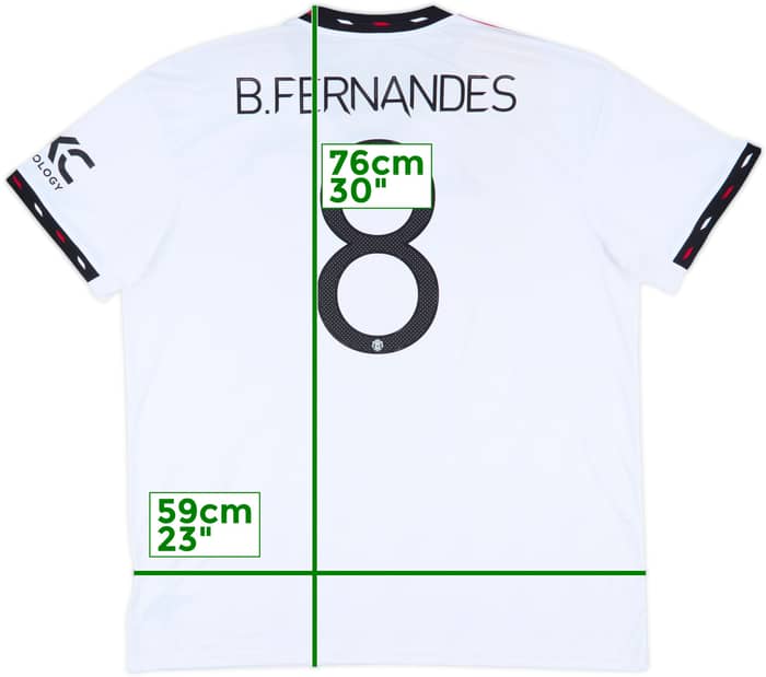 2022-23 Manchester United Away Shirt B.Fernandes #8 - 10/10 - (XXL)