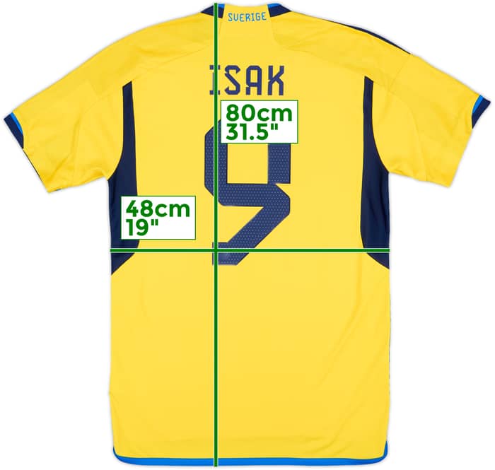 2022-23 Sweden Home Shirt Isak #9 - 9/10 - (M)