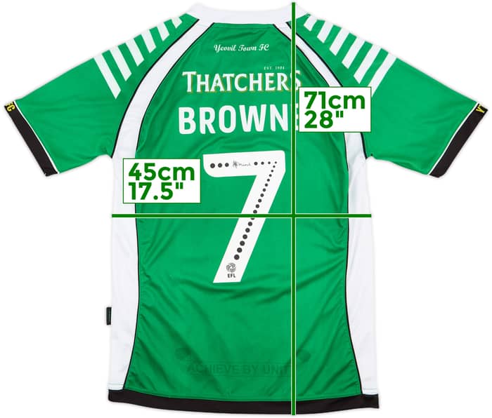 2018-19 Yeovil Town Home Shirt Browne #7 - 5/10 - (S)