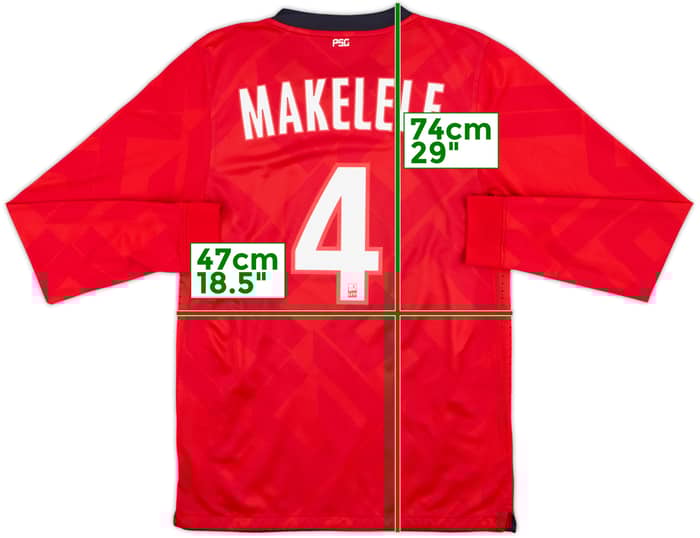 2010-12 Paris Saint-Germain '40 ANS' Player Issue Home/Third L/S Shirt Makelele #4 - 8/10 - (M)