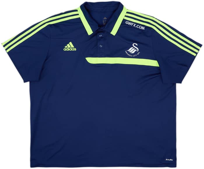 2013-14 Swansea City adidas Polo Shirt - 8/10 - (XXL)
