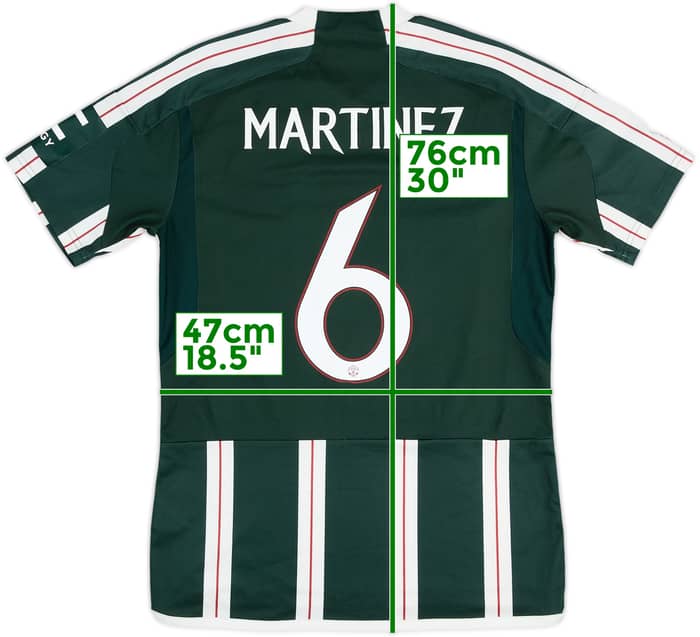 2023-24 Manchester United Away Shirt Martinez #6 - 8/10 - (M)