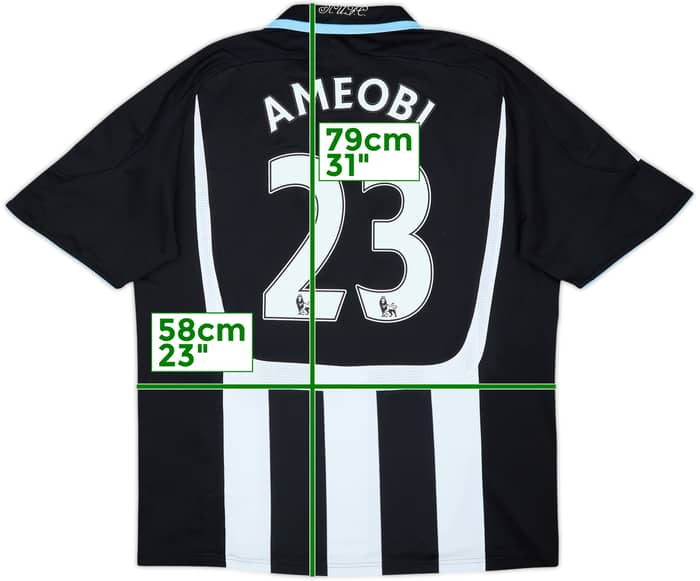 2007-09 Newcastle Home Shirt Ameobi #23 - 8/10 - (L)