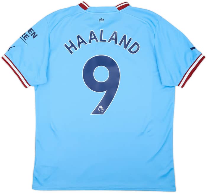 2022-23 Manchester City Home Shirt Haaland #9 - 8/10 - (L)