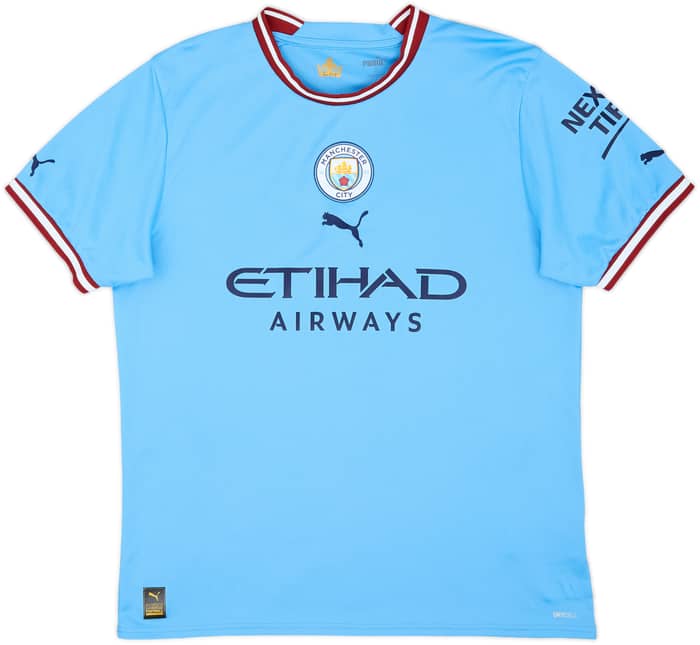 2022-23 Manchester City Home Shirt Haaland #9 - 8/10 - (L)