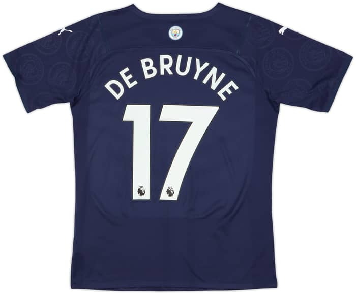 Camiseta de la tercera equipación del Manchester City 2021-22 versión jugador De Bruyne #17 - 9/10 - (M)