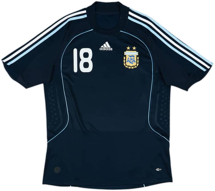 2007-09 Argentina Away Shirt Messi #18 - 8/10 - (L)