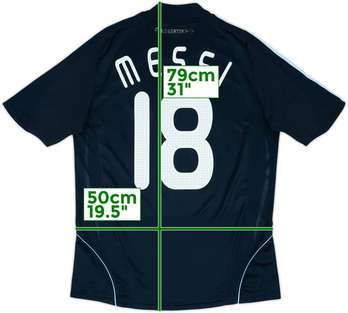 2007-09 Argentina Away Shirt Messi #18 - 8/10 - (L)