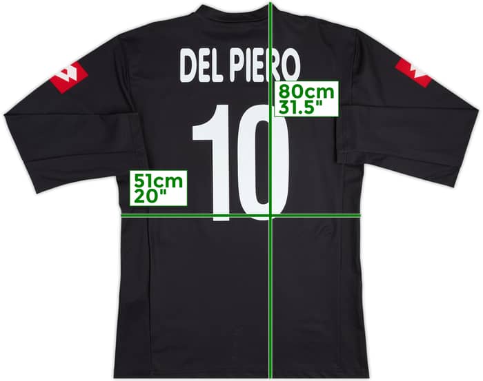 2001-02 Juventus Away L/S Shirt Del Piero #10 - 8/10 - (XL)