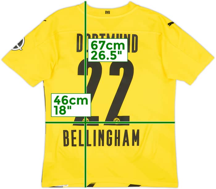 2020-21 Borussia Dortmund Home Shirt Bellingham #22 - 8/10 - (S)