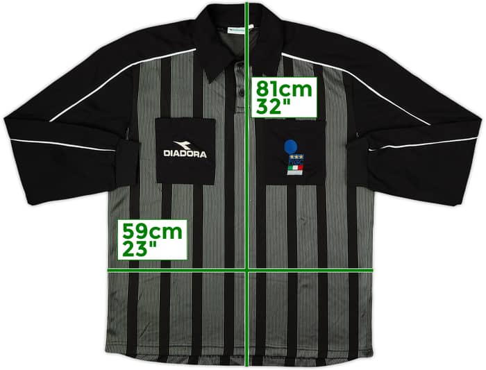 1990s Italy FIGC Diadora Referee L/S Shirt - 7/10 - (XXL)