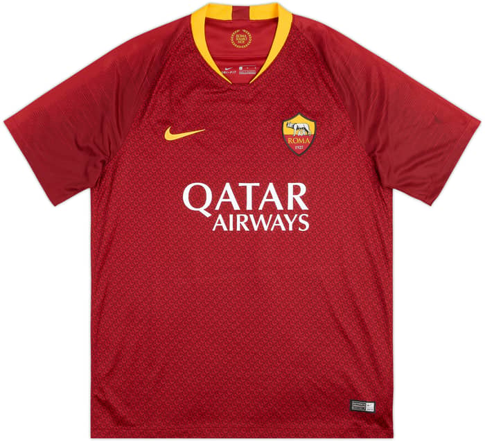 2018-19 Roma Home Shirt De Rossi #16 - 10/10 - (L)