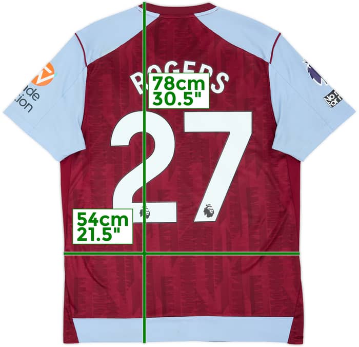 2023-24 Aston Villa Home Shirt M.Rogers #27 - 6/10 - (L)