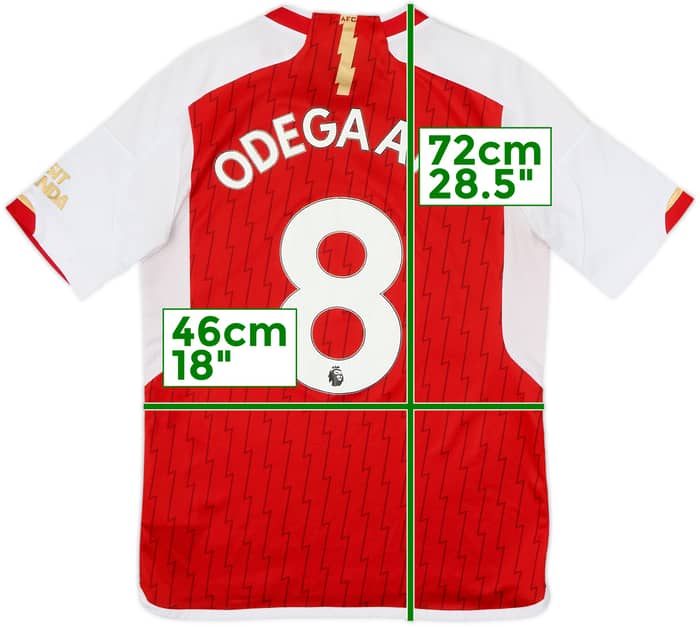 2023-24 Arsenal Home Shirt Odegaard #8 - 5/10 - (XL.Boys)