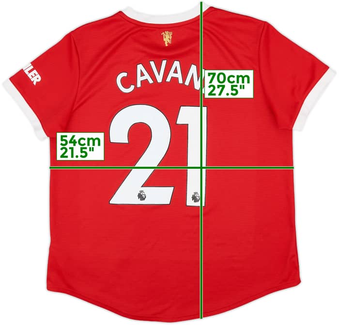 2021-22 Manchester United Home Shirt Cavani #21 - 8/10 - (Women's XL)