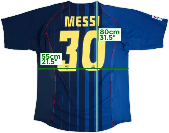 2004-05 Barcelona Camiseta Visitante Messi #30 - 6/10 - (XL)