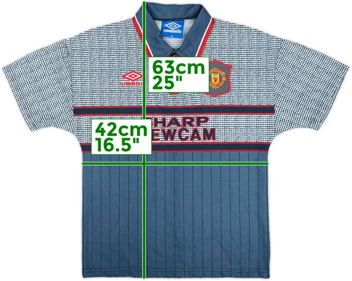 1995-96 Manchester United Away Shirt - 8/10 - (L.Boys)