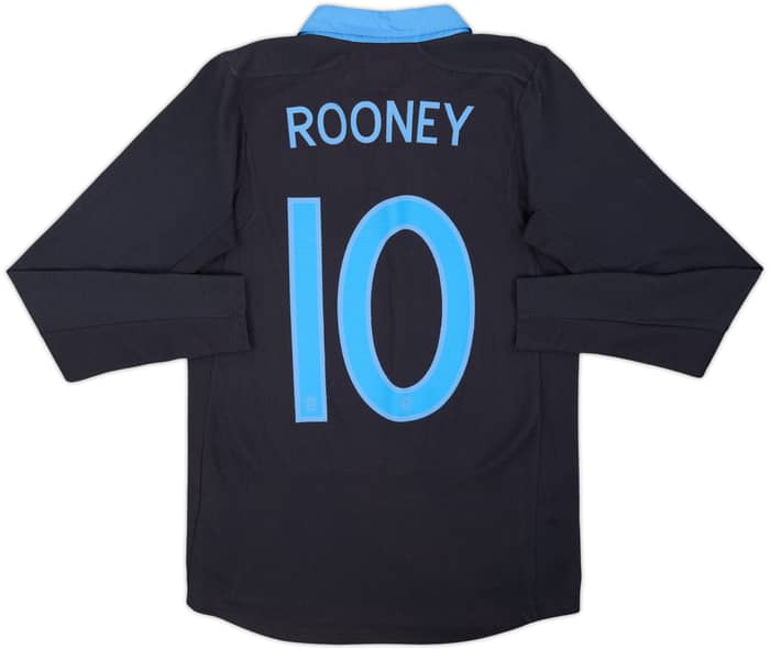 2011-12 England Away L/S Shirt Rooney #10 - 9/10 - (XS)