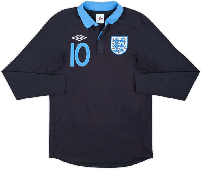 2011-12 England Away L/S Shirt Rooney #10 - 9/10 - (XS)