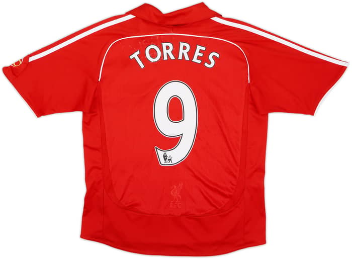 2006-08 Liverpool Home Shirt Torres #9 - 6/10 - (L.Boys)