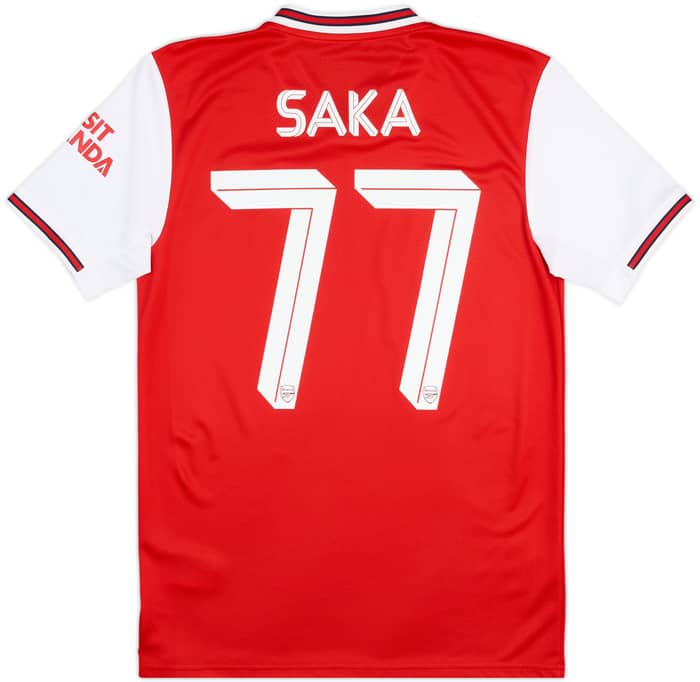 2019-20 Arsenal Home Shirt Saka #77 - 9/10 - (S)