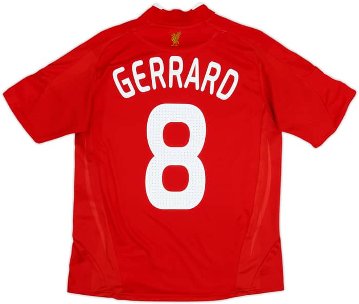 2008-10 Liverpool Camiseta Local Gerrard #8 - 6/10 - (L.Niños)