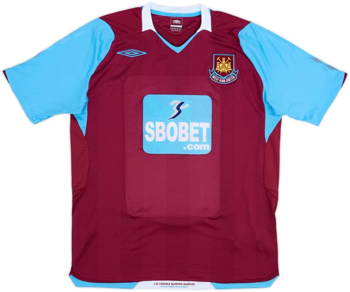 2008-09 West Ham Home Shirt Moore #6 - 8/10 - (L)