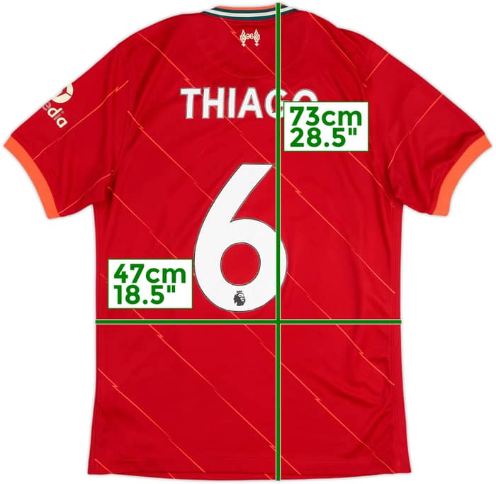 2021-22 Liverpool Home Shirt Thiago #6 - 5/10 - (M)