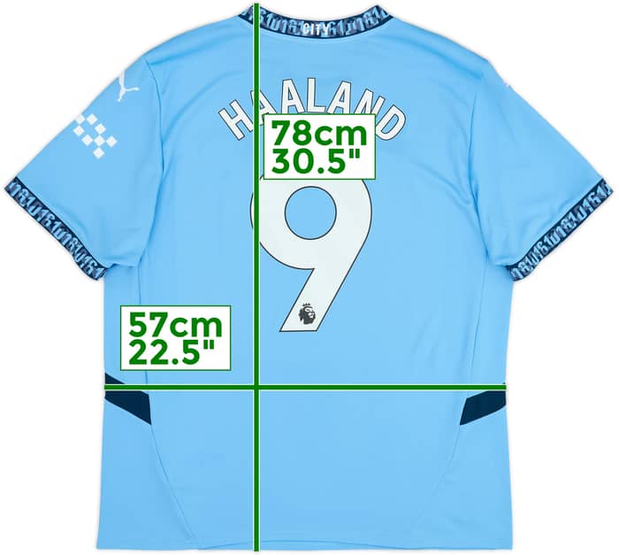 2024-25 Manchester City Home Shirt Haaland #9 - 10/10 - (XL)