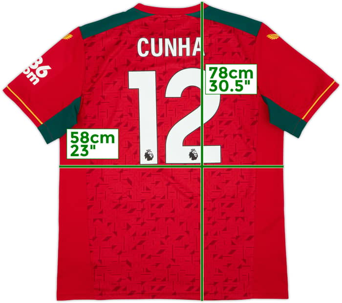 Camiseta de visitante del Wolves 2023-24 Cunha #12 - 8/10 - (XL)