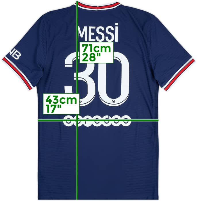 2021-22 Paris Saint-Germain Authentic Home Shirt Messi #30 - 10/10 - (S)