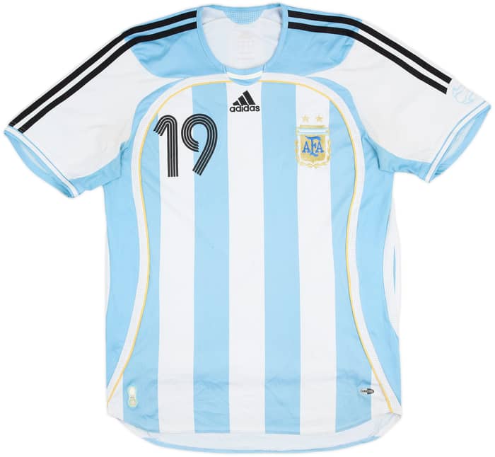 2005-07 Argentina Home Shirt Messi #19 - 5/10 - (M)