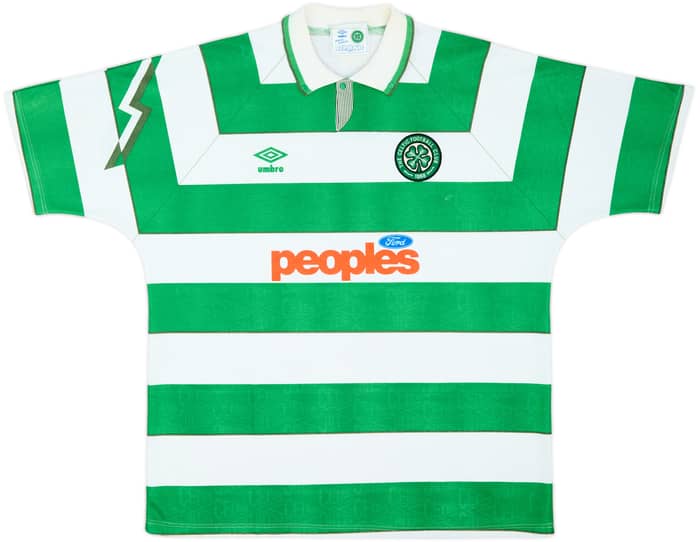 1991-92 Celtic Home Shirt - 7/10 - (XL)