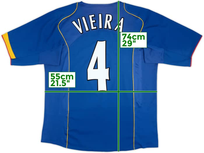 2004-06 Arsenal Camiseta de visitante Vieira #4 - 7/10 - (L)